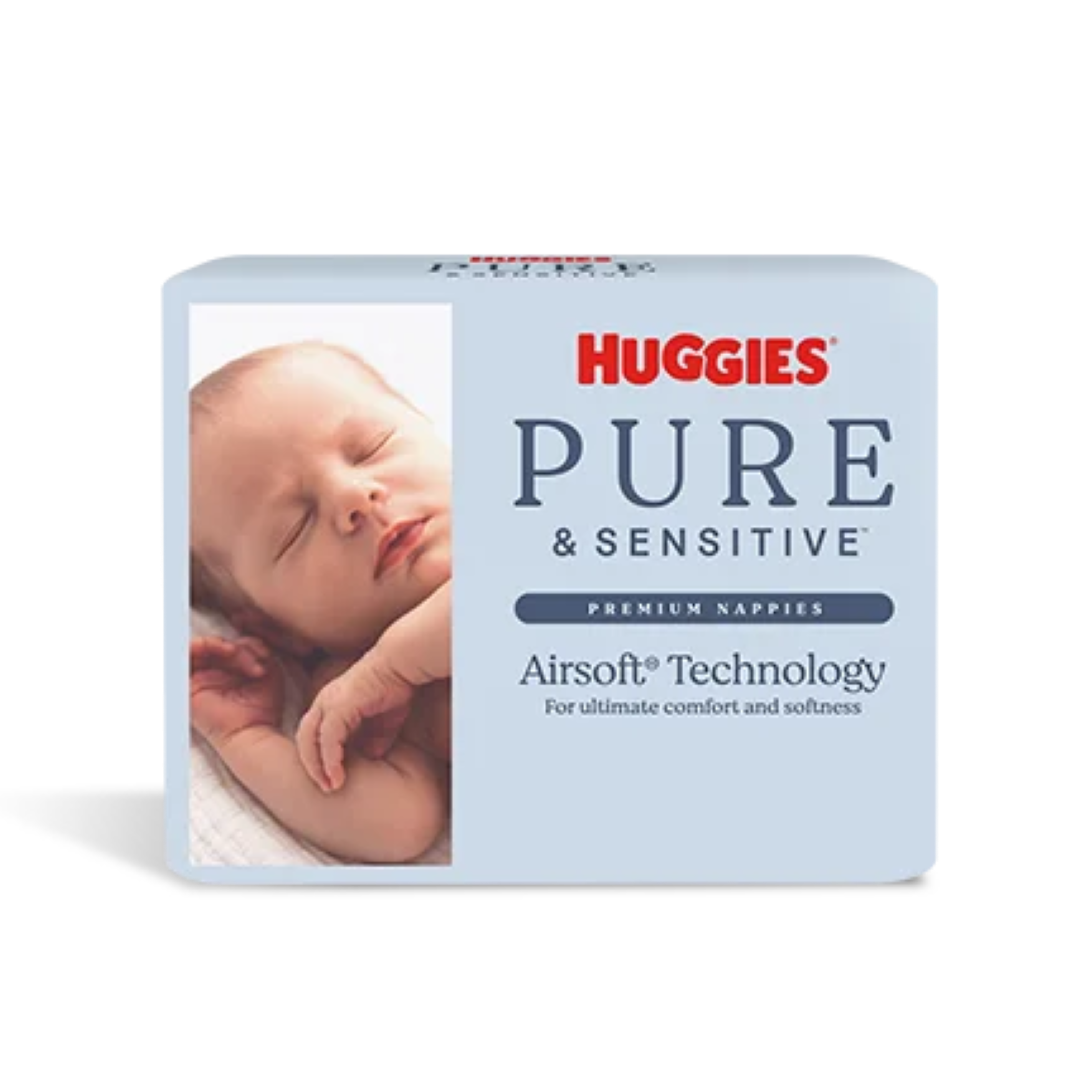 HUGGIES PURE N NATURAL SIZE 1 NEWBORN 6X26S